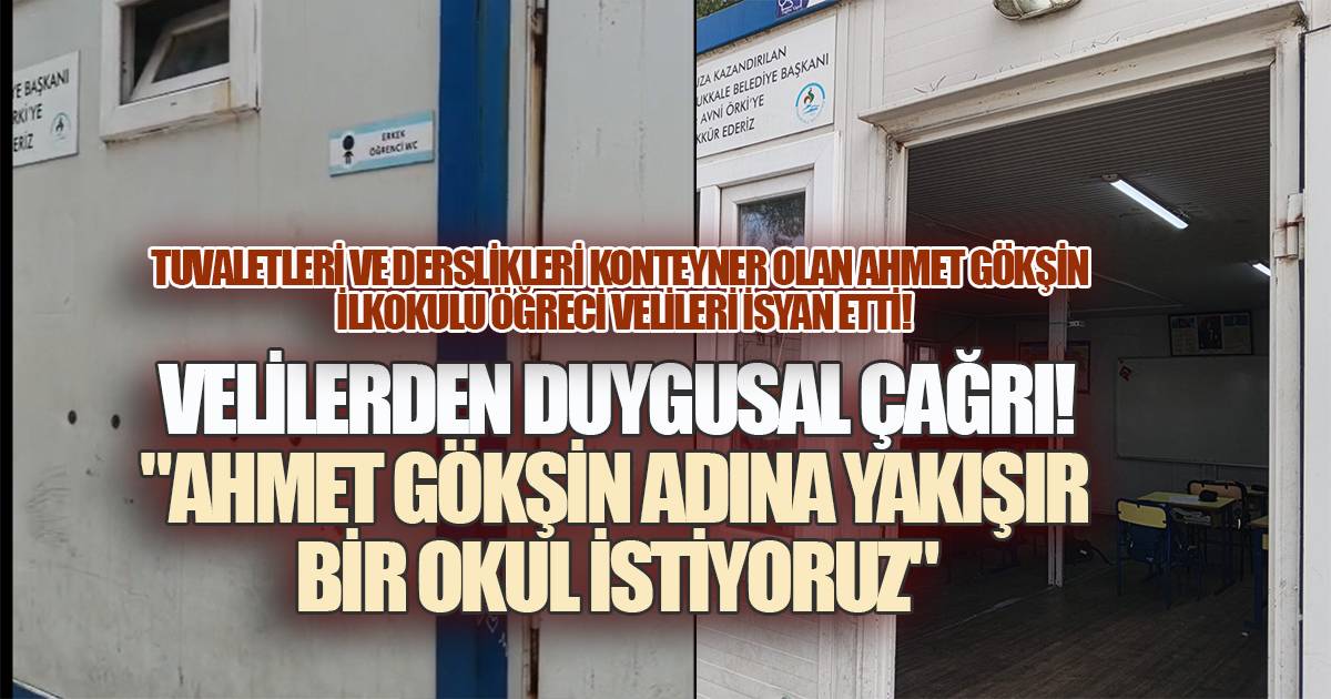 Ahmet Gökşin İsminin Taşıdığı Değere Yakışır Bir Eğitim Yuvası İstiyoruz!