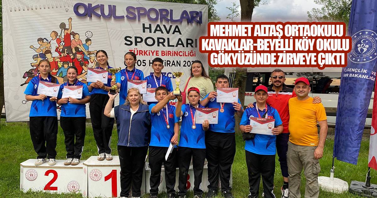 Mehmet Altaş Ortaokulu Kavaklar-Beyelli Köy okulu gökyüzünde zirveye çıktı