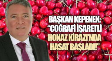 Başkan Kepenek duyurdu: Coğrafi işaretli Honaz Kirazı'nda hasat başladı!