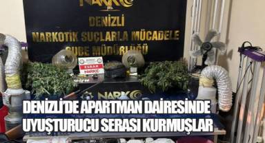 Denizli'de Apartman Dairesini Uyuşturucu Serasına Çevirmişler