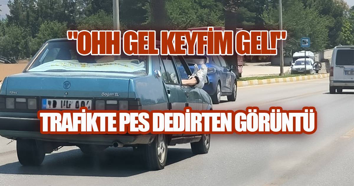 Denizli'de Seyir Halindeki Araçta Şaşkına Çeviren Görüntü