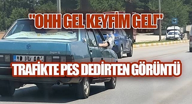 Denizli'de Seyir Halindeki Araçta Şaşkına Çeviren Görüntü