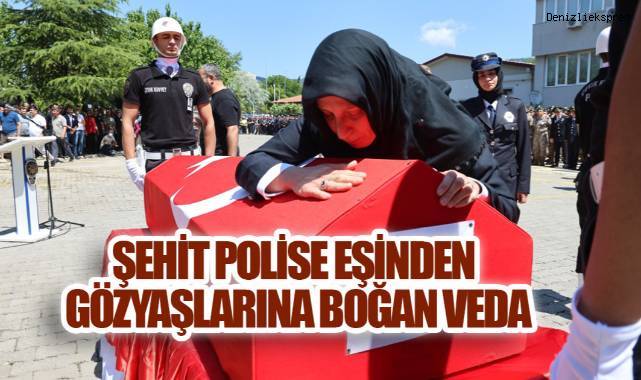 Muğla'da Şehit Olan Polis Memuru Gözyaşları İçinde Denizli'ye Uğurlandı