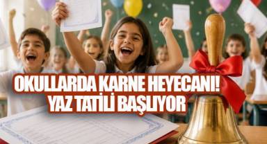 Okullarda karne heyecanı: Ders bitti, tatil zamanı