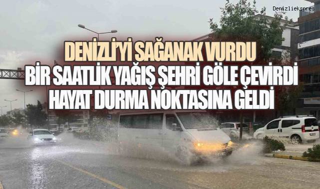 Sarı Kod Gerçeğe Döndü: Denizli'yi Sağanak ve Sel Esir Aldı