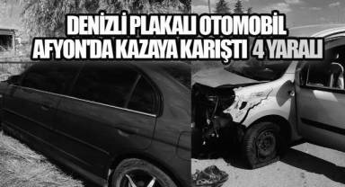 Afyon'da İki Otomobil Çarpıştı: Denizli Plakalı Araçtaki Yaralılar Hastaneye Kaldırıldı