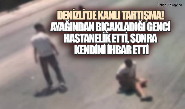 Bıçaklı saldırının ardından kaçan 17 yaşındaki şüpheli, 112 Acil Çağrı Merkezi'ni arayarak yerini polise bildirdi ve suç aletiyle birlikte teslim oldu.