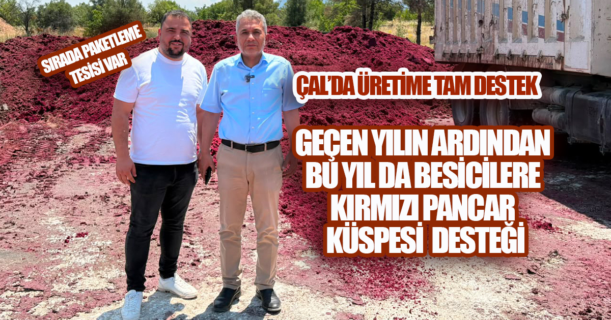 Çal Belediyesi'nden Besicilere Kırmızı Pancar Küspesi Desteği, Paketleme Tesisi Müjdesi
