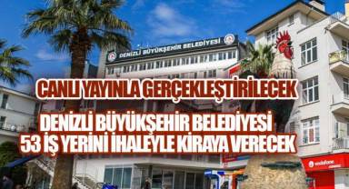 Canlı Yayınla Gerçekleştirilecek: Denizli Büyükşehir Belediyesi 53 İş Yerini İhaleyle Kiraya Verecek