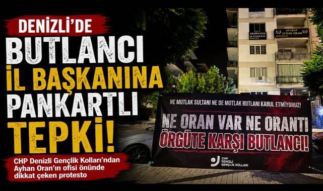 CHP Denizli Gençlik Kolları'ndan Butlancı İl Başkanına Pankartlı Tepki