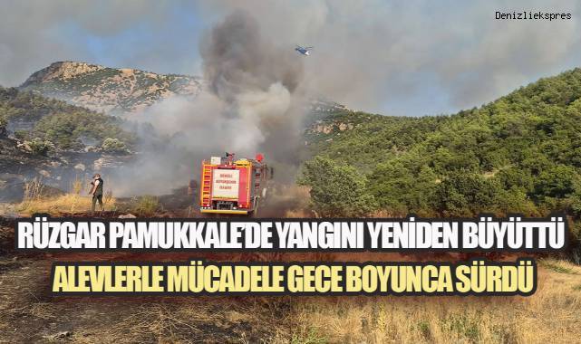 Denizli'de Orman Yangınıyla Mücadele Sürüyor: Rüzgar Tehlikeyi Artırdı