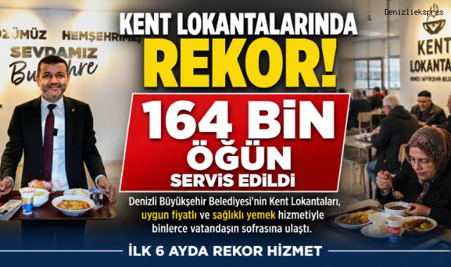Denizli Kent Lokantaları Rekor Kırdı: İlk 6 Ayda 164 Bin 399 Öğün Servis Edildi