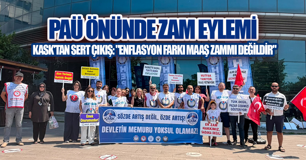 Memurlar PAÜ Önünde Ses Yükseltti: 