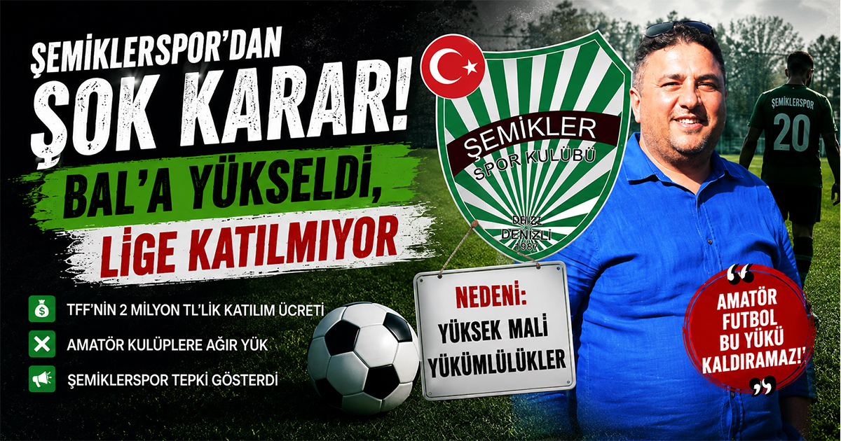 Şemiklerspor'dan TFF'ye Tepki: Yükseldiği Ligden Ekonomik Nedenlerle Vazgeçti