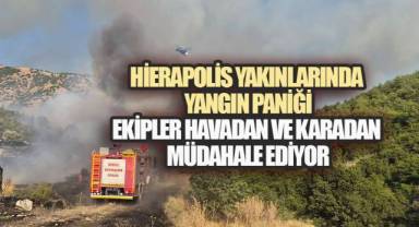UNESCO Mirası Hierapolis'in Yanında Yangın: Havadan ve Karadan Müdahale